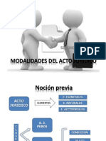 Clase Modalidades de Los Actos Juridicos