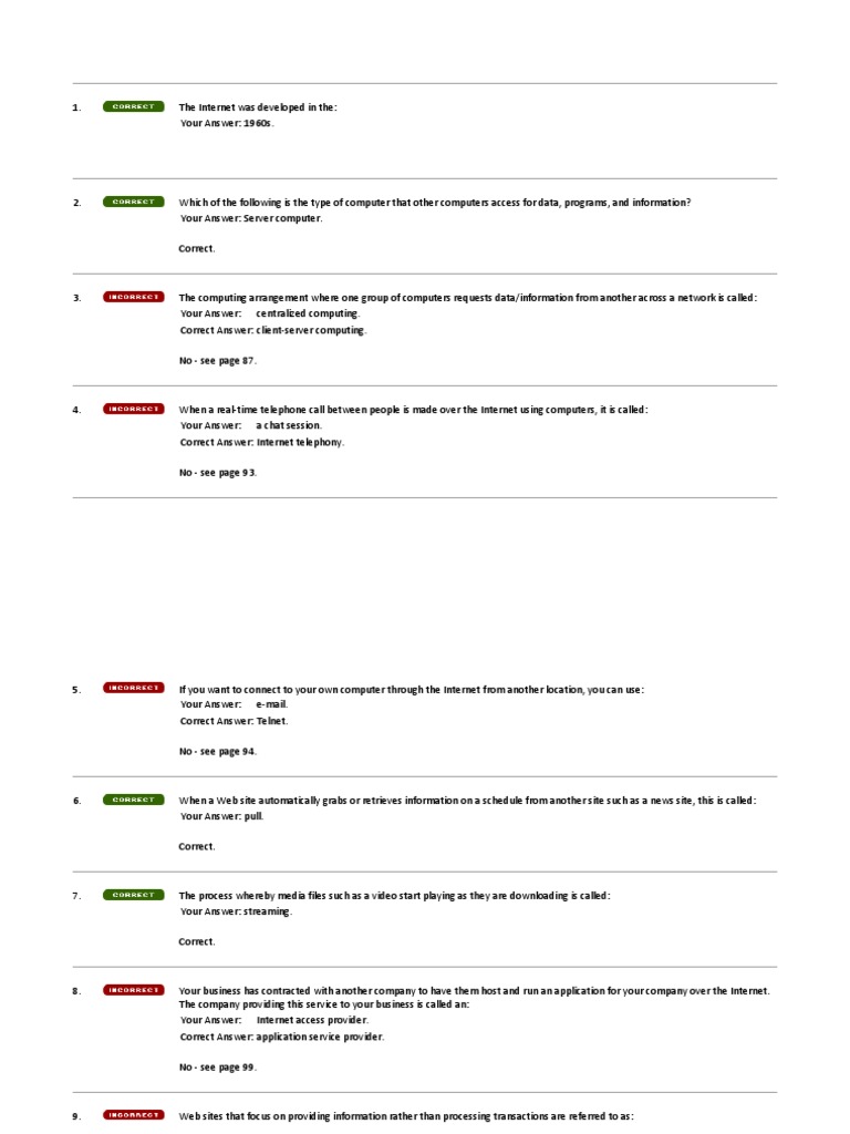 MCQ PDF  Service Soap