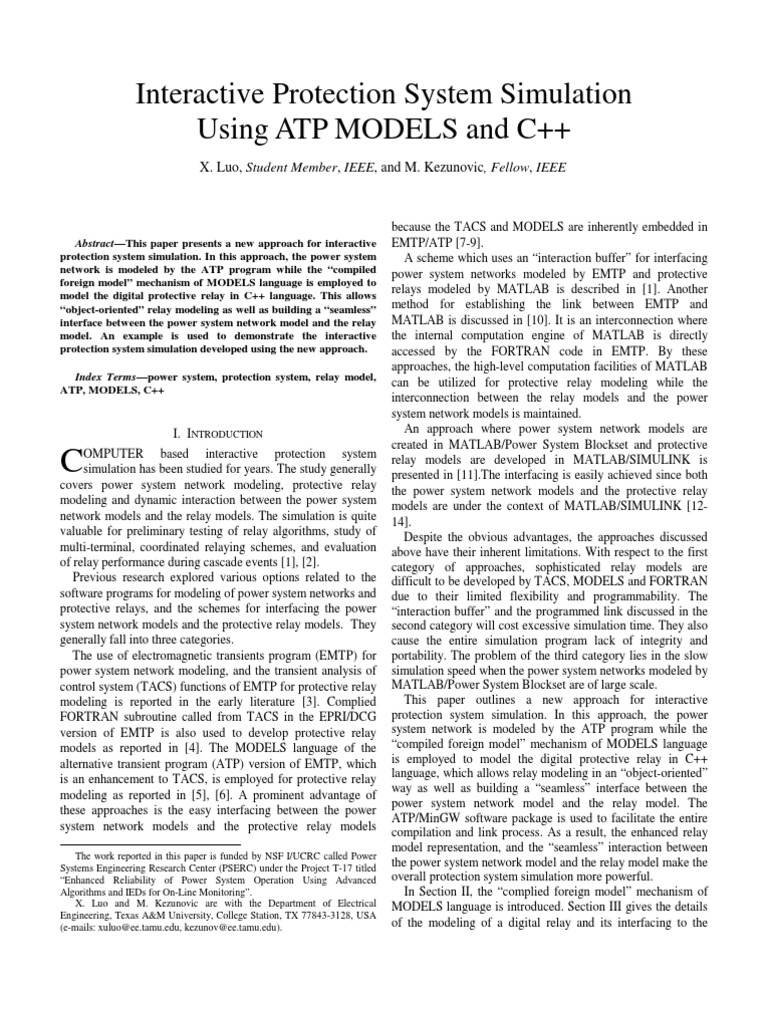 Interactive Power System Simulation | PDF