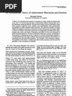 An Attributional Theory of Achievement Motivation and Emotion - Weiner (1985)