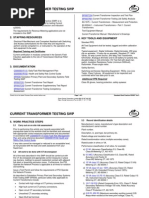 Current Transformer Testing SWP: 1. Purpose and Scope