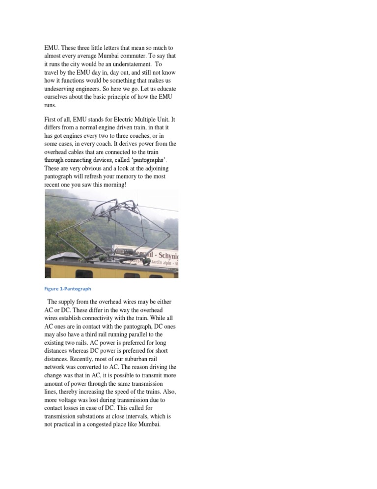 Understanding EMU Operations in Mumbai | PDF | Technology & Engineering