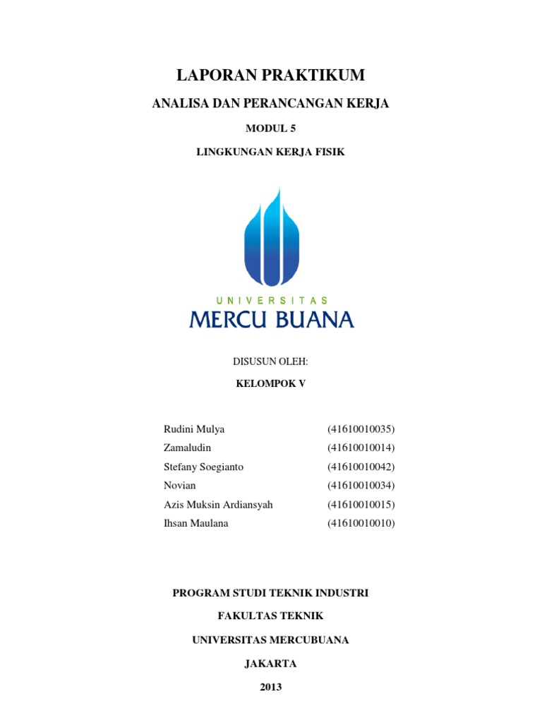 Laporan Praktek Analisa Perancangan Kerja (Modul 5