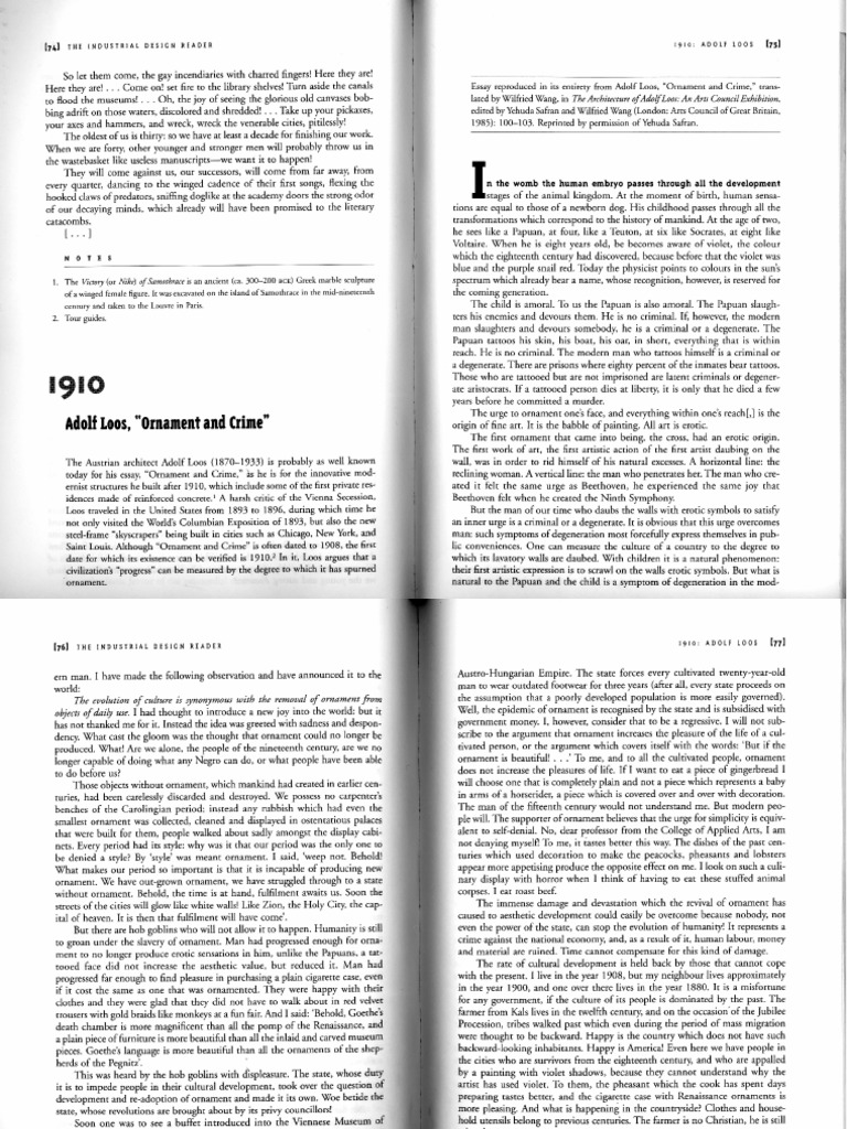 Adolf LoosOrnament and Crime PDF