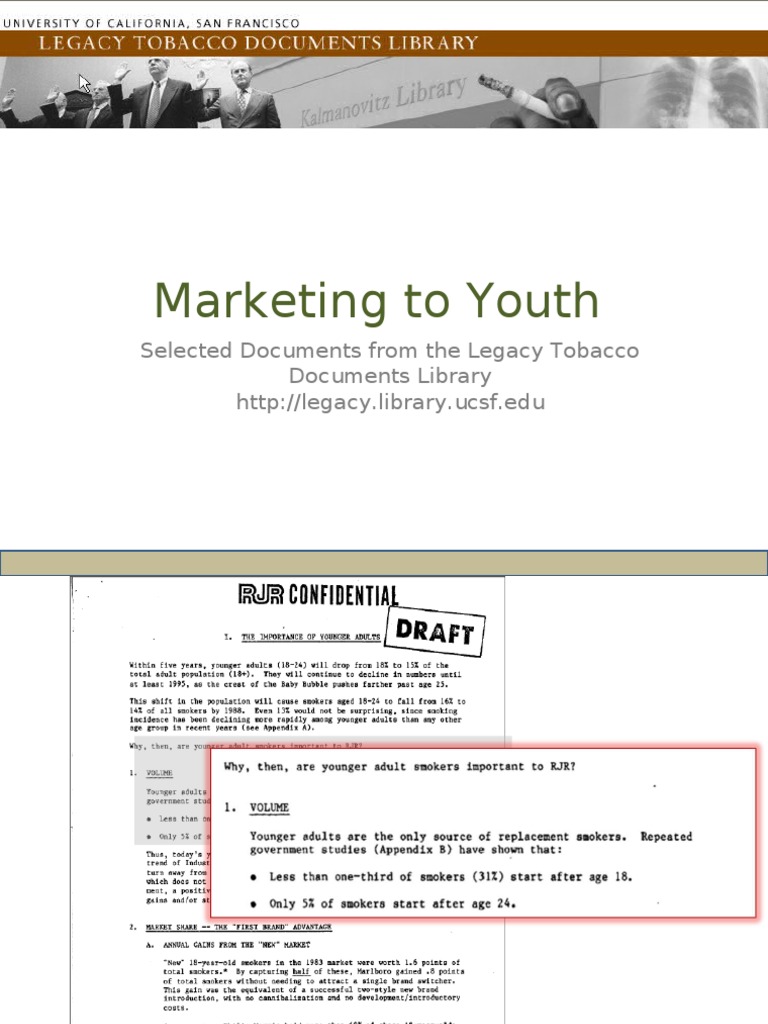 legacy tobacco documents Youth Marketing in Tobacco Documents | PDF | Science & Mathematics