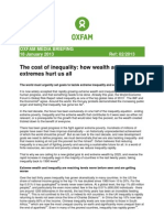 Cost of Inequality - Oxfam Report