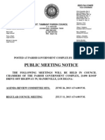 Public Meeting Notice ST Tammany Parish Council
