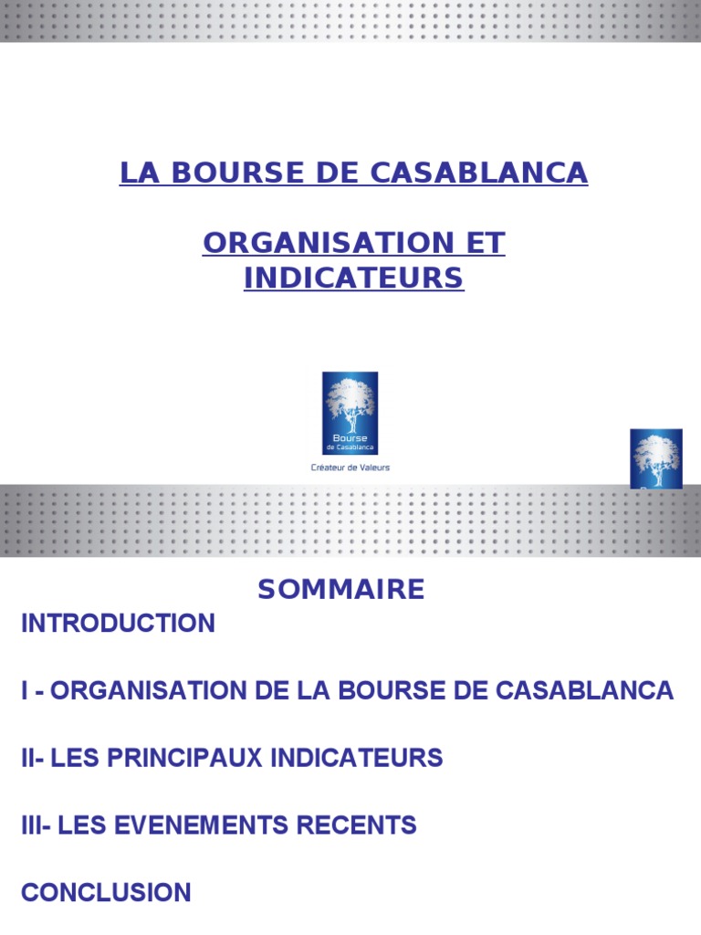 La Bourse De Casablanca Expose
