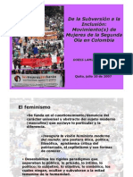 Las Olas Del Feminismo y Organizaciones en Colombia, Doris Lamus