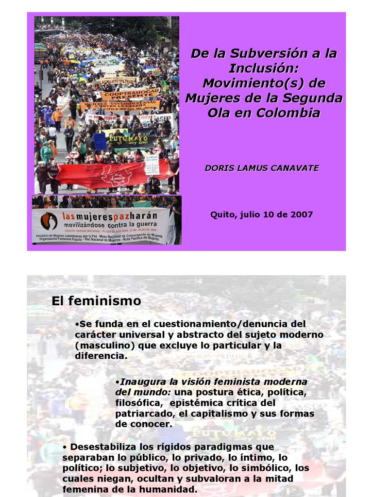 Olas del Feminismo en Colombia | PDF | Feminismo | Estudios de género