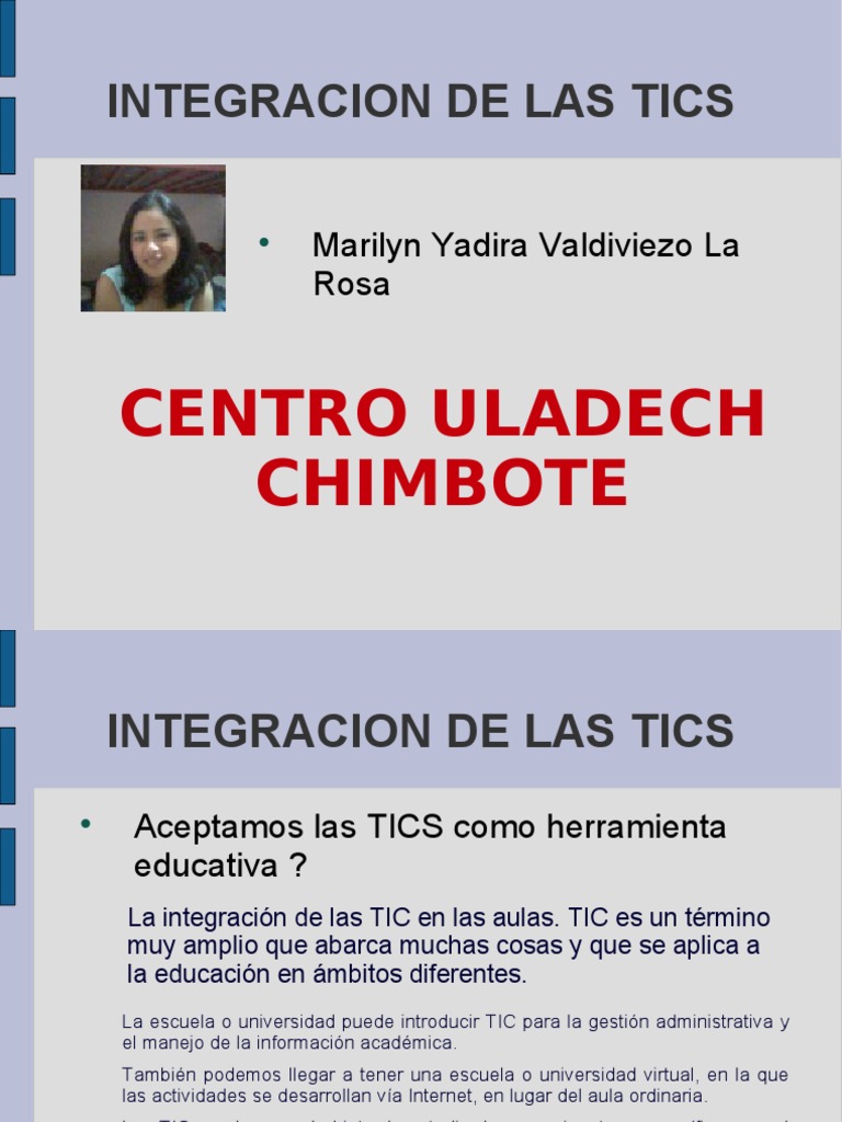 Integración de TIC en la Educación | PDF | Tecnología de información y ...