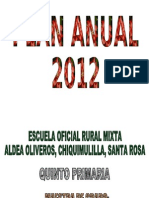Plan Anual Quinto Primaria 2012