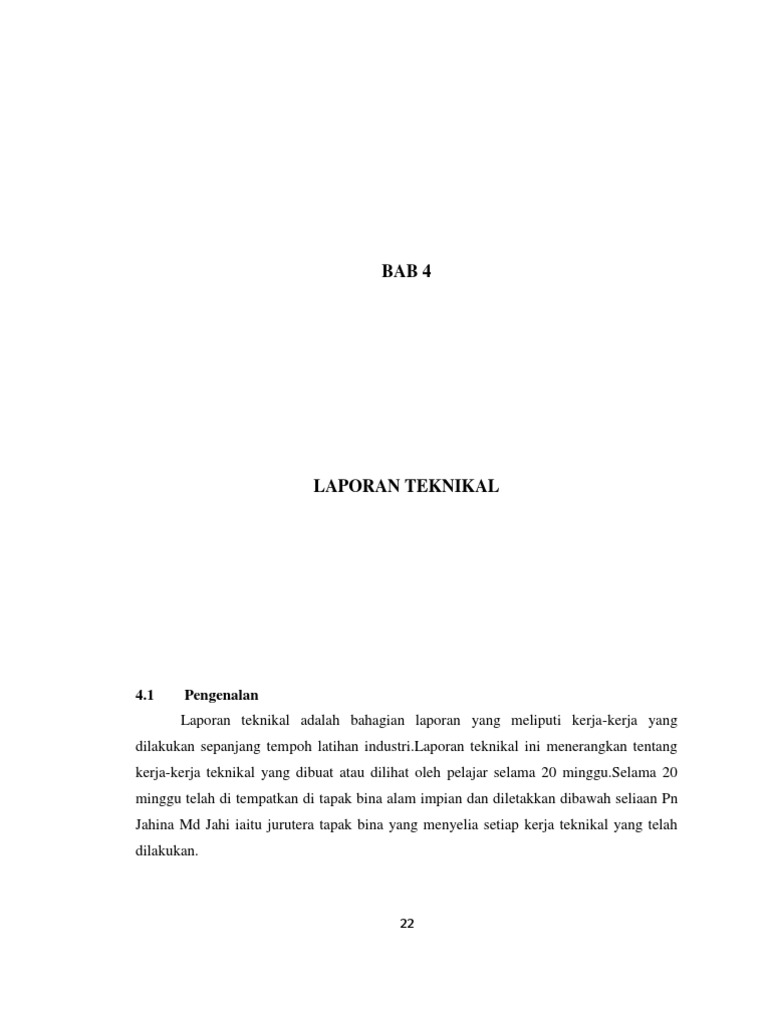 Laporan Teknikal Laporan Industri Pdf