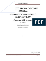 Fuente Variable Composision de Equipo Electronico Reporte