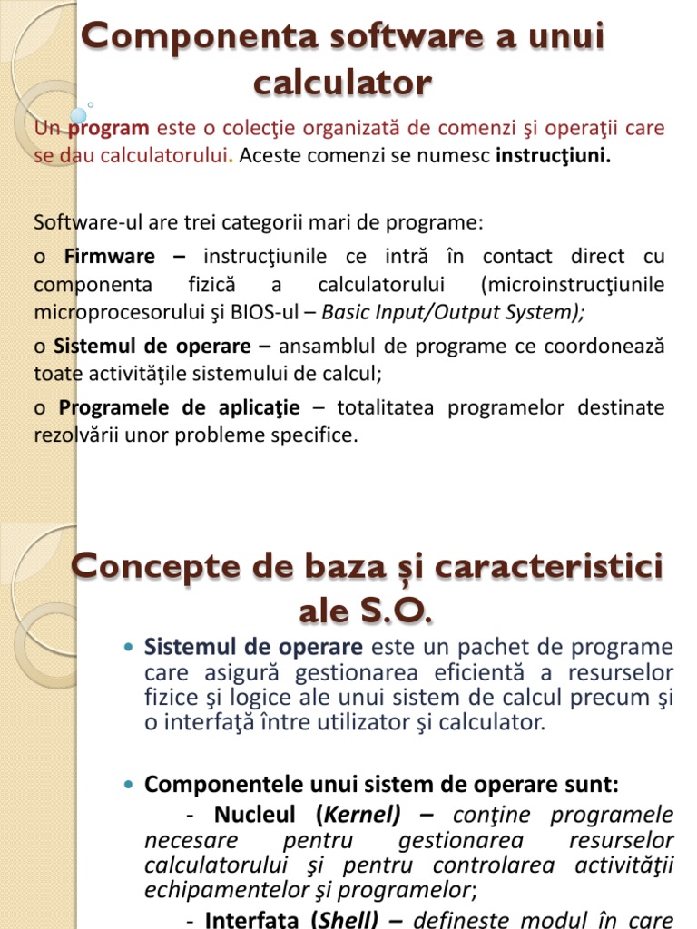 Componenta Software A Unui Calculator | PDF