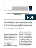 A Model to Predict Stall Inception of Transonic Axial Flow