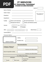 ID Card Performa (For Students)