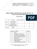 Procedura Pregatire Situatii de Urgenta