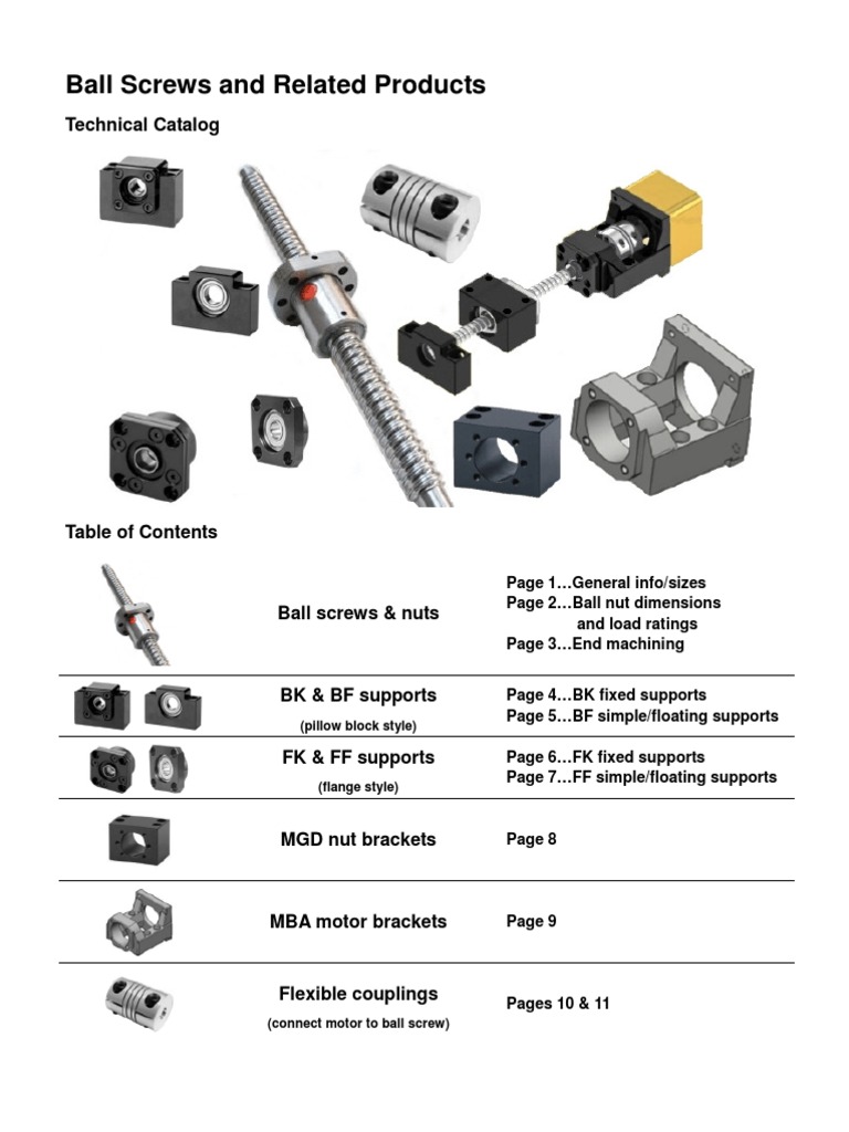 Ball Screw Documentation | PDF | Mechanical Engineering | Manufactured Goods