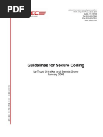 Secure Coding Guidelines