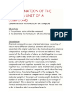 Determination of The Formula Unit of A Compound