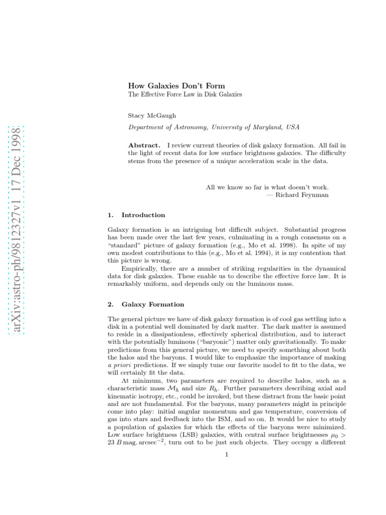Challenges in Disk Galaxy Formation | PDF | Dark Matter | Galaxy