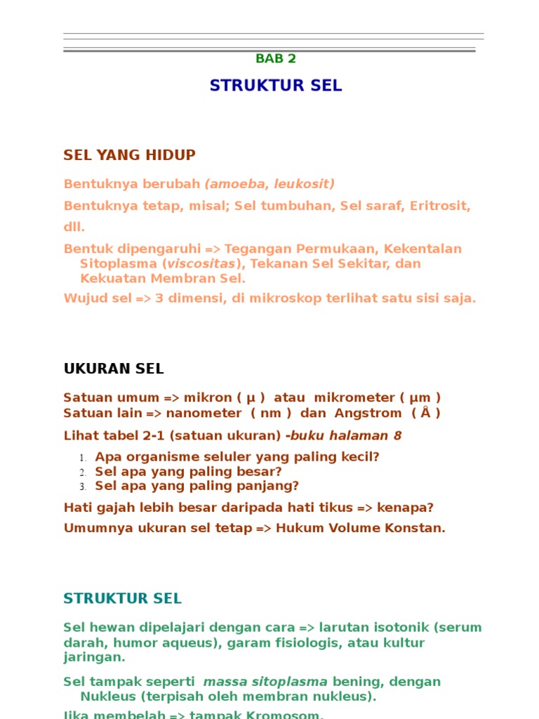 Gambar Sel Hewan 2 Dimensi