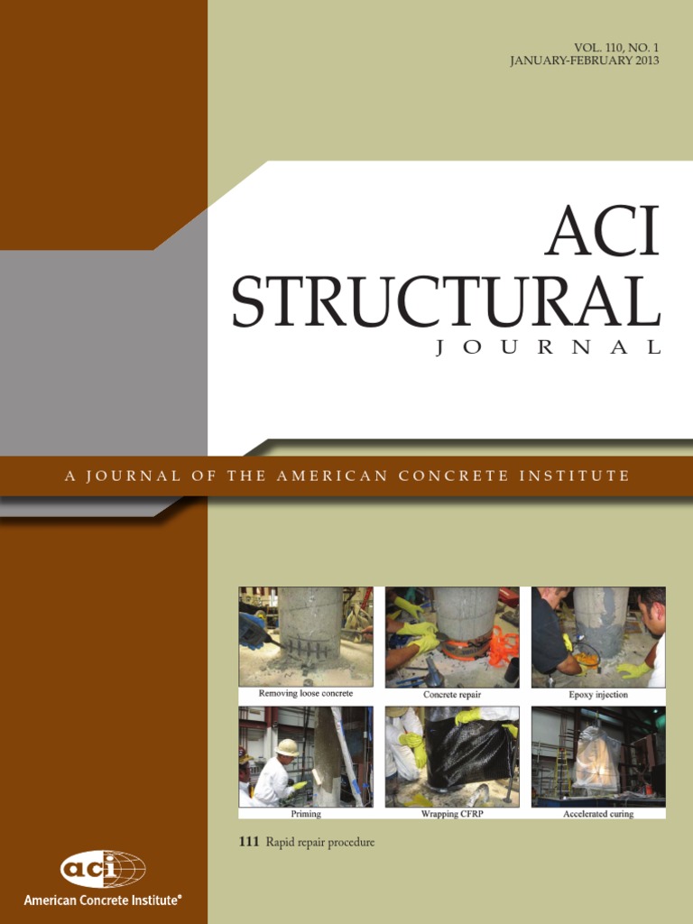 Aci Structural Journal January-February 2013 v. 110 No. 1 Complete | PDF | Stress (Mechanics) | Strength Of Materials