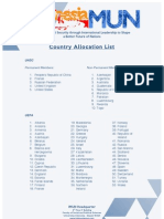 IMUN Country Allocation List