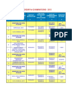 UPSC Exam Calendar 2013