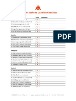25 Point Website Usability Checklist: Accessibility Rating Comments