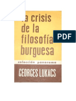 Georg Lukács - La crisis de la filosofia burguesa