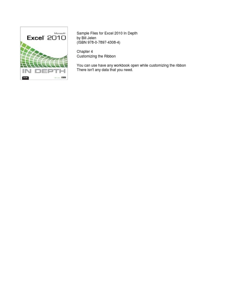 Customize Excel 2010 Ribbon Guide | PDF | Computers