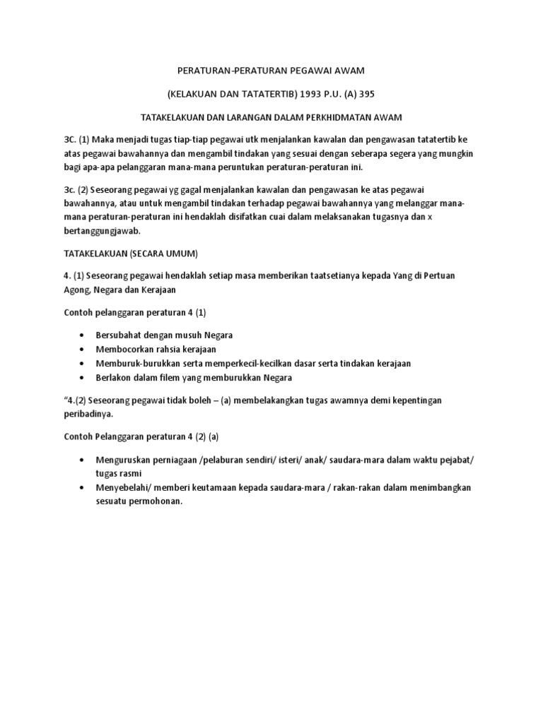 Peraturan Pegawai Awam Pdf