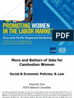 Session 3. SUM - More and Better Jobs For Cambodian Women