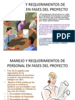 Manejo y Requerimientos de Personal en Fases Del