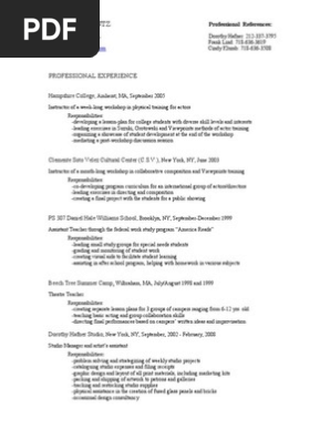 Work Resume