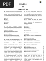 EXERCÍCIOS DE INFORMÁTICA