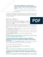 Cálculos combinatórios em problemas