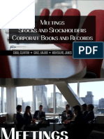 Meetings, Stocks and Stockholders, Corporate Books and Records Under The Civil Code of The Philippines