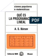 Barsov-Qué es la Programacion Lineal