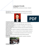 Algorithm On Classical Circuits
