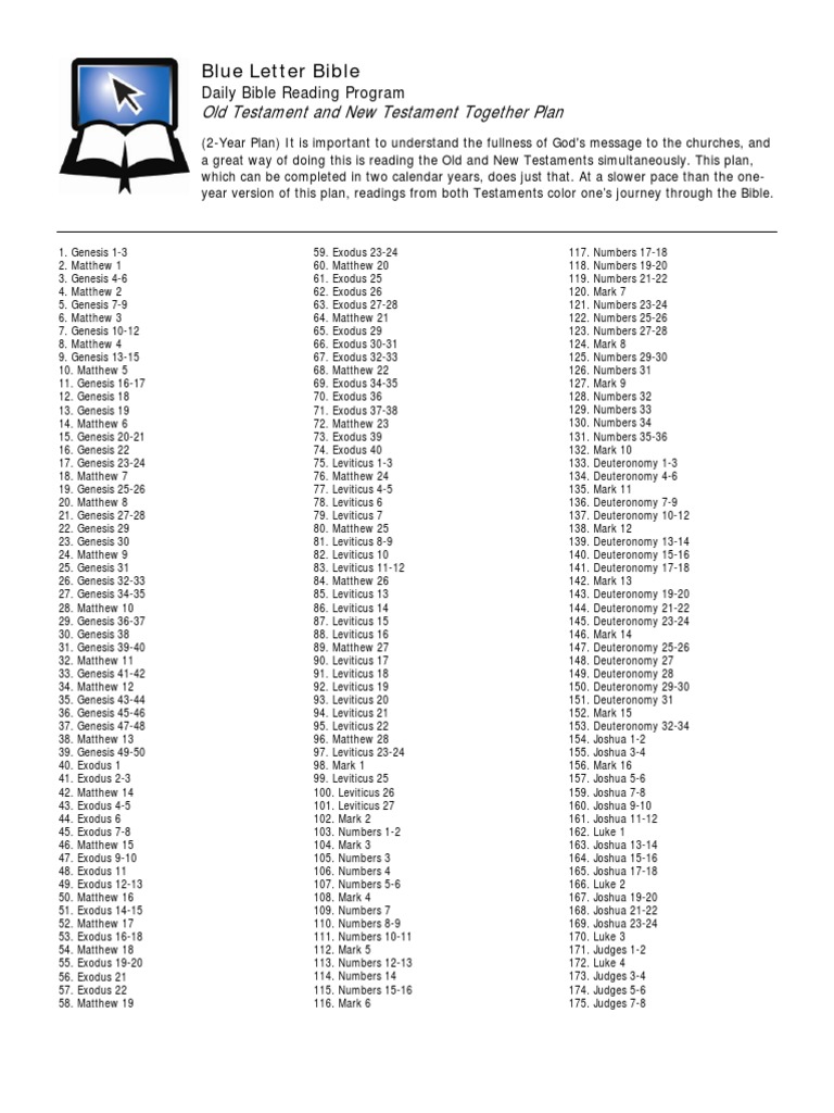 2 year bible reading plan | pdf | social science