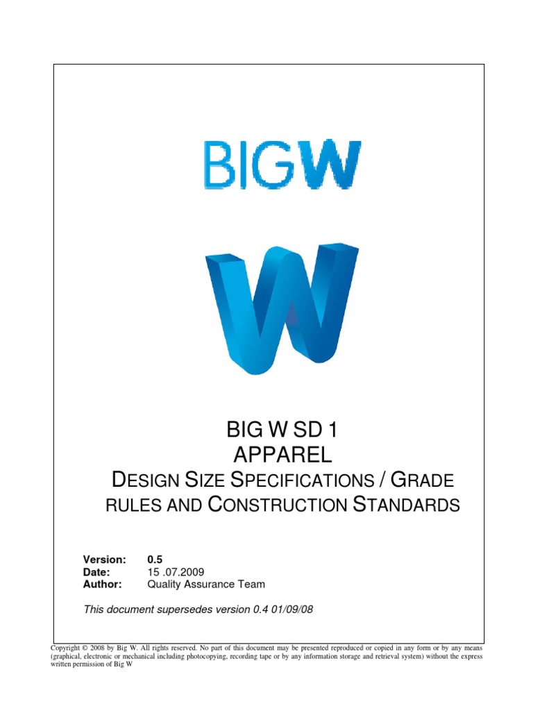Apparel Design Size Specifications | PDF | Seam (Sewing) | Yarn