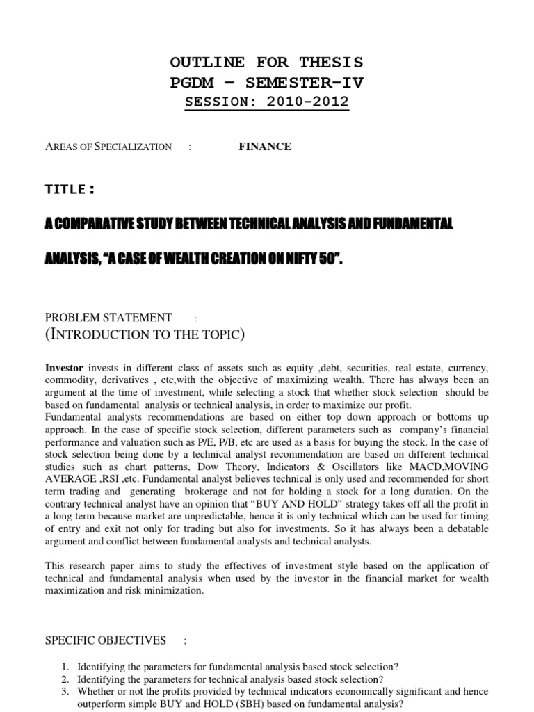 master thesis on technical analysis