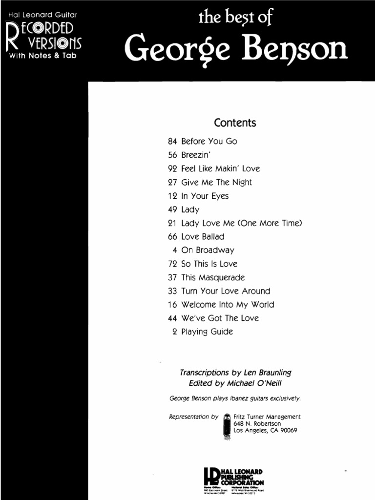 George Benson - Guitar | PDF