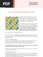 How to come up with constant ideas for content