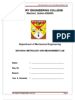 147585850 Metrology Lab Manual Covai