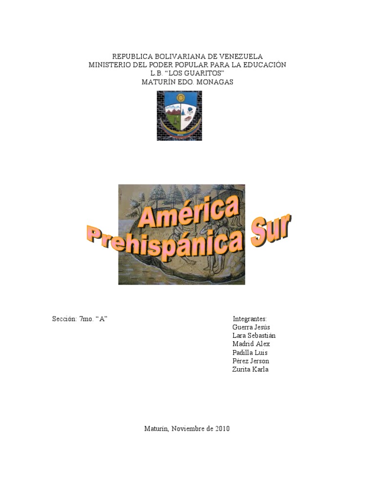 America Prehispanica Sur Pdf Imperio Inca Venezuela