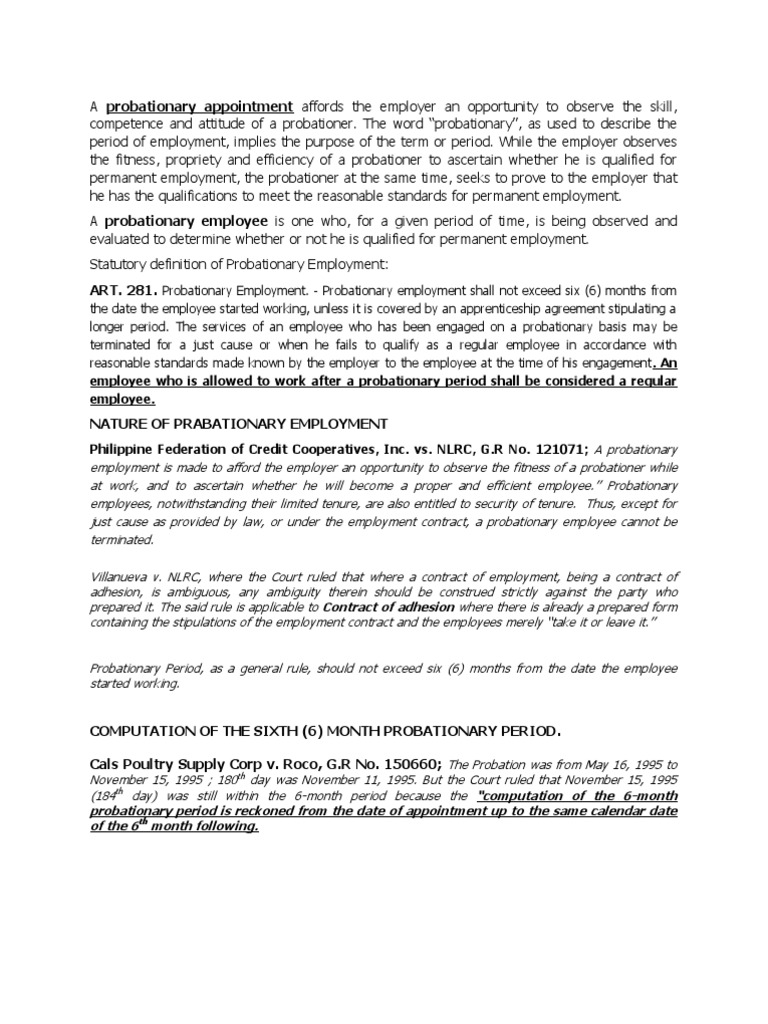 Understanding Probationary Appointments | PDF | Employment | Government ...